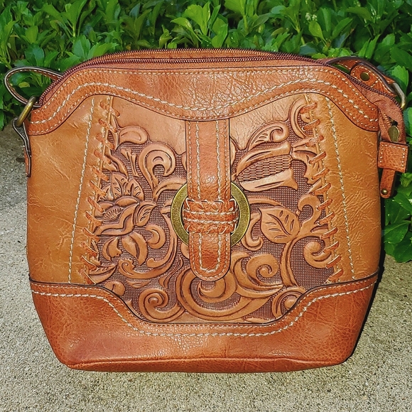 boc Handbags - New B.O.C Millstone Tooled Crossbody